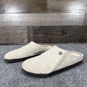 Birkenstock Zermatt Shearling Eggnog Wool Felt Slippers Size 39/L8 M6 Rivet